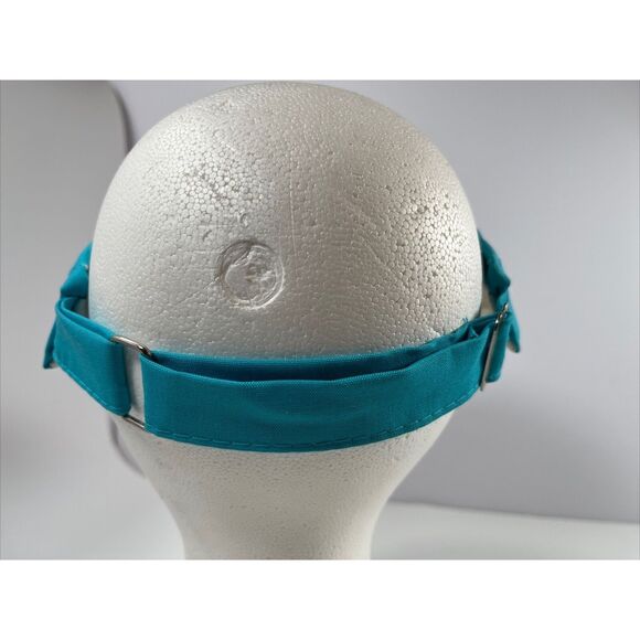 Vtg Cali-Fame Los Angeles USA Pebble Beach Visor/Hat Turquoise NEW - Picture 4 of 11